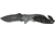 Tac Force A/O Rescue Linerlock Fold Knife 4.5in, black finish SS PS blade, Sculpted Alum. handles black/gray front, black ba TF680GYB