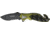 Tac Force A/O Rescue Linerlock Fold Knife 4.5in, black finish SS PS blade, Sculpted Alum. handles black/green front, black b TF680GNB