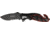 Tac Force A/O Rescue Linerlock Fold Knife 4.5in, black finish SS PS blade, Sculpted Alum. handles black/red front, black ba TF680BKR