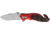 Tac Force A/O Rescue Linerlock Fold Knife 4.5in, matte finish SS PS blade, Sculpted Alum. handles black/red front, black bac TF680SRD