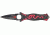 Tac Force Dragon Linerlock Fold Knife, black coated HC SS dagger style blade, Red dragon cutout TF707RD