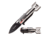 TAC Force Drop Point Spring Assisted Knife, 2.25 in, 3Cr13 Stainless Steel Stainless Steel, Grey/Flag, TF-1039BFG