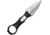 TAC Force Black 2.5in Fixed Blade Knife, 6.5in Overall, 2.5in Satin Double Edge SS Spear Point Blade, Black Nylon Handle, Plastic Sheath, TF-FIX020BK