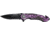 Tac Force Flaming Skull Fold Knife, SS PS blade TF736PE