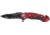 Tac Force Flaming Skull Fold Knife, SS PS blade TF736RDF