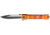 Tac Force Flashlight A/O Fold Knife, two tone black and silver HC steel blade, EMT etch Handle TF703EM