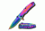 TAC Force Folding Blade, 2.75in, Stainless Steel Blade, Rainbow Finished Ti-Coated Stainless Steel Handle TF-848RB