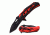 TAC Force Folding Blade, 3.25in, Stainless Steel Blade, 2 Tone Red And Black Anodized Aluminum Handle TF-915RD