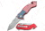 TAC Force Folding Blade, 3.25in, Stainless Steel Blade, American Flag Graphic Aluminum Handle TF-663SF