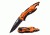 TAC Force Folding Blade, 3.25in, Stainless Steel Blade, Orange Aluminum Handle TF-705EM