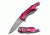 TAC Force Folding Blade, 3.25in, Stainless Steel Blade, Pink Aluminum Handle TF-705PK