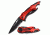 TAC Force Folding Blade, 3.25in, Stainless Steel Blade, Red Aluminum Handle TF-705RD