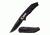 TAC Force Folding Blade, 3.5in, Stainless Steel Blade, Black Stainless Steel Handle TF-925BK