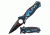 TAC Force Folding Blade, 3.5in, Stainless Steel Blade, Blue Dragon Aluminum Handle TF-707BL