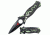 TAC Force Folding Blade, 3.5in, Stainless Steel Blade, Green Dragon Aluminum Handle TF-707GN