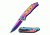 TAC Force Folding Blade, 3.5in, Stainless Steel Blade, Rainbow Ti-Coated Stainless Steel Handle TF-925RB