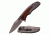 TAC Force Folding Blade, 3.5in, Stainless Steel Blade, Red Wood And Grey Ti-Coating Stainless Steel Handle TF-890
