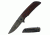 TAC Force Folding Blade, 3.5in, Stainless Steel Blade, Red Wood And Grey Titanium Coated Stainless Steel Handle TF-888