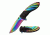 TAC Force Folding Blade, 3.7in, Stainless Steel Blade, Stonewash Stainless Steel And Rainbow Ti-Coated Handle TF-911RB