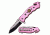 TAC Force Folding Blade, 3in, Stainless Steel Blade, Pink Aluminum Handle TF-498PFD