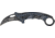 Tac Force Karambit Linerlock Fold Knife 4 5/8in, black coated HC steel hawkbill blade, Fingergrooved gun metal gray camo Alum. handle TF596BC