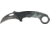 Tac Force Karambit Linerlock Fold Knife 4 5/8in, black coated HC steel hawkbill blade, Fingergrooved two tone black and gun metal gray Al TF596GY