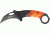 Tac Force Karambit Linerlock Fold Knife 4 5/8in, black coated HC steel hawkbill blade, Fingergrooved two tone black and orange Alum. hand TF596OR