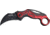Tac Force Karambit Linerlock Fold Knife 5.25in, black finish SS karambit blade, Red motorcycle onlay design Handle TF578MR
