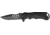 Tac Force Linerlock A/O Fold Knife 4.75, PS black coated SS spear point blade, Black finish Alum. handle TF690BK