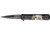 Tac Force Linerlock A/O Fold Knife 4in., black finish SS blade, Black Alum. handles with Compo. inlay with color p TF674E