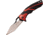 TAC Force Linerlock A/O Red Folding Knife, 3.5 two-tone finish partially serrated 3Cr13 stai, Black and red aluminum handle, TF-1029BRD
