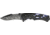 Tac Force Linerlock Speed Fold Knife 4.5in, black finish SS blade, Skeletonized blue Alum. liners with black skeleton TF691BBL