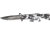 Tac Force M-16 Speed A/O Fold Knife, black SS blade, Compo. white Camo handles in shape of M-1 TF741DW