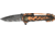 Tac Force Motorcycle Lock Fold Knife, black SS PS blade, orange flames and chain overlay trim TF628OR