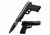 TAC Force Pistol Folding Handle 4.5in Knife, Grey/Black TF 771GB