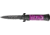Tac Force Prem. Milano Fold Knife, Black Blade, black SS A/O blade, Black Alum. handles w/ purple swirl Cell. inlay TF675PBB