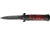 Tac Force Prem. Milano Fold Knife, Black Blade, black SS A/O blade, Black Alum. handles w/ red and black swirl Cell. i TF675RBB