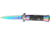 Tac Force Prem. Milano Fold Knife, Black Blade, rainbow SS A/O blade, Rainbow Alum. handles w/ black swirl Cell. inlay TF675RBK