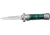Tac Force Prem. Milano Fold SS Knife, SS A/O blade, Silver Alum. handles w/ green and black swirl Cell TF675GN