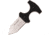 TAC Force Push Dagger Satin Knife, 2 satin finish 3Cr13 stainless blade, Black G10 handle, TF-FIX013S
