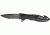 Tac Force Rescue A/O Lock Fold Knife 3 3/8in., black coated, HC steel, A/O, PS blade, Black anodized Alum. handle TF702BKB