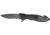 Tac Force Rescue A/O Lock Fold Knife 3 3/8in., black coated, HC steel, A/O, PS blade, Black anodized Alum. handle TF702BKG