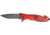 Tac Force Rescue A/O Lock Fold Knife 3 3/8in., black coated, HC steel, A/O, PS blade, Red anodized Alum. handle TF702RD