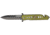 Tac Force Rescue Fold Knife, black HC SS A/O PS Dagger, Alum. handles w/ drilled hole design TF716AR