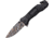 TAC Force Rescue Linerlock A/O Folding Knife,3.5in Drop Point,Stainless Steel,Black Aluminum Handle TF434LC