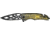Tac Force Rescue Linerlock Fold Knife, black coated SS blade, green anodized spider and web Handle TF643GD