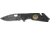 Tac Force Rescue Lock A/O Fold Knife 4 3/4in., black HC steel A/O blade, Grooved black Alum. handle TF742BK