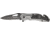 Tac Force Rescue Lock A/O Fold Knife 4.50in., black HC steel A/O blade, Gray anodized Alum. handle TF696AF