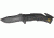 Tac Force Rescue Lock A/O Fold Knife 4.50in., PS black SS A/O blade, Black Alum. handles w/ black trim etched TF688SF