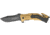 Tac Force Rescue Lock A/O Fold Knife 4.50in., PS black SS A/O blade, Gold Alum. handles w/ black trim etched i TF688MR